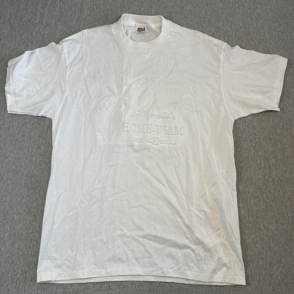 VTG 90s Embossed Pacific Bell Telephone Shirt‎ - Sz XL - Anvil Tag See Pics